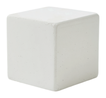 Minimalist white concrete cube for modern decor png