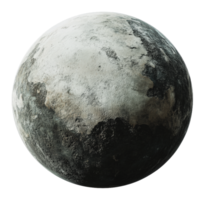 Pluto's surface texture and features in detail png