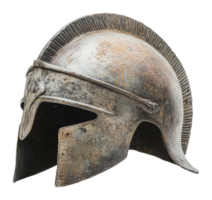 Ancient helmet with intricate design from history png