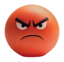 Funny round character with an angry expression png