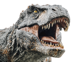 Realistic dinosaur model with open mouth details png