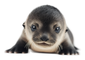 Cute seal pup exploring the world around it png