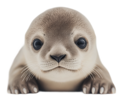 Cute seal pup looking directly at the viewer png