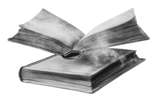Book with floating pages creates a mystical effect png