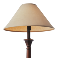Elegant table lamp with fabric shade in warm light png