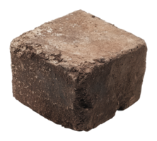 Unique brown block of clay resting on surface png