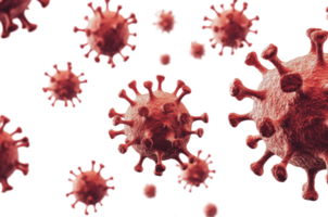 Viruses in formation under microscope view png