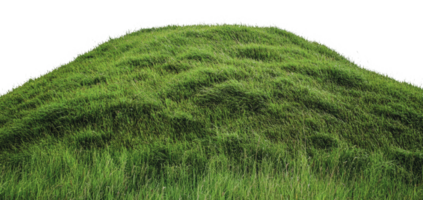 Rolling green hill with soft texture png