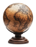 Antique globe highlighting historical world maps png