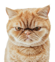 Grumpy cat with unique facial expression png
