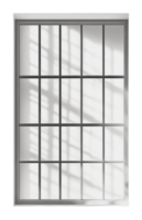 Window design with geometric pattern and shadows png