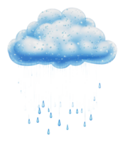 Cloud with Raindrops Appearing in a Bright Sky png