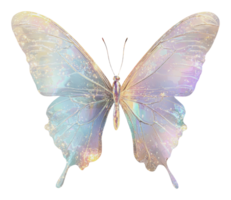 Iridescent butterfly with shimmering colors png