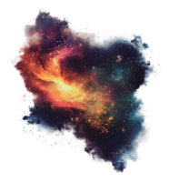 Cosmic explosion in vibrant colors and patterns png