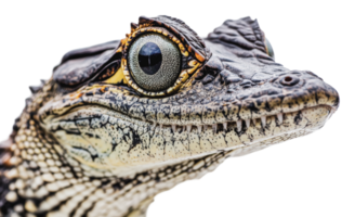 Unique close-up view of a reptile's head png