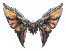Futuristic butterfly with mechanical wings display png