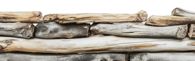 Driftwood arranged in a rustic pattern for decor png