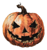 Smiling orange pumpkin with jagged smile design png