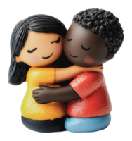Sweet embrace of a couple in heartfelt connection png