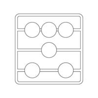 abacus calculation icon vector