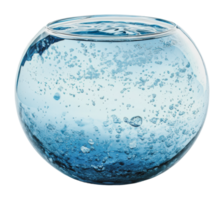 Bubbles dancing in a clear glass bowl of water png