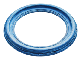 Decorative round blue frame with unique texture png