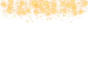 Sparkle Effect.Festive abstract christmas texture, golden bokeh particles and highlights on background. High quality photo png