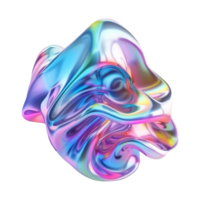 Colorful Abstract Design Resembling a Flowing Sculpture in a Modern Digital Style png
