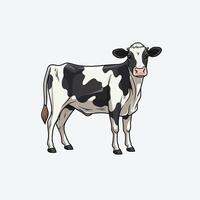 Cow Illustration in Minimalist Style vector