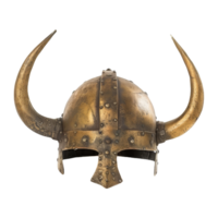 Vintage Viking-style Helmet With Horns Displayed on Isolated Background png