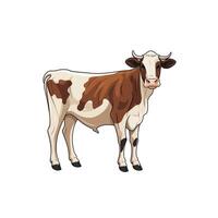 High-Resolution Cow Illustration vector