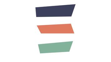 3 sets of text box designs with different shapes and colors vector