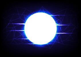 Abstract background with blue light wireframe vector