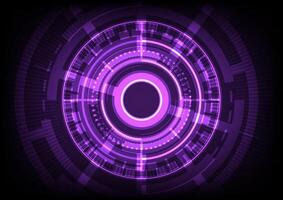 Abstract background with purple tech circles vector