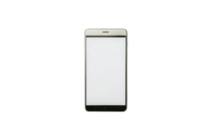 Modern smartphone with white screen perfect for mobile and tech presentations png