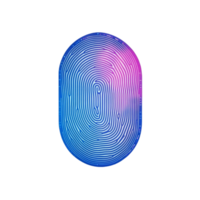 Fingerprint Scan with Circuit Pattern png