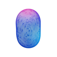 Fingerprint Scan with High-Tech Circuit png