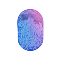 Digital Fingerprint Scan with Circuit Board png