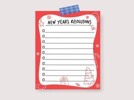 New Years resolutions, set goal or business target for new year vector