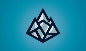 Mountain peak shape logo icon design vector