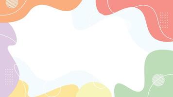 Abstract colorful shapes wavy flat background. Pastel abstract shapes background. Modern banner design for presentation, brochure, and template vector