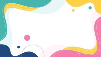 Abstract flat background with colorful wave graphic elements for presentation background design. Flat abstract background vector