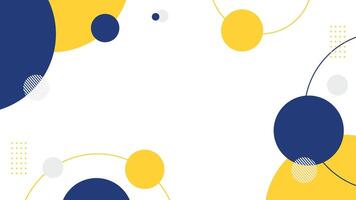 Flat geometric shape background with yellow and blue color. Suitable for background, wallpaper, banner, powerpoint, and template design vector