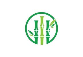 Bamboo logo design with white background, design Concept vector