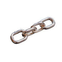 Metallic chain link design with transparent background for versatile graphic use png