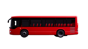 Red City Bus with Transparent Background for Graphic Design Use png