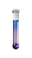 Colorful liquid in test tube with transparent background for scientific illustrations png