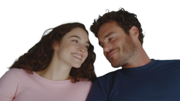 Couple Smiling Together with Transparent Background, Joyful Connection and Love png