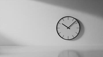 Monochrome countdown clock with geometric design, simple festive elegance. Christmas, New Year's Eve photo