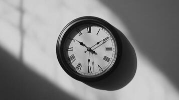 Black and white countdown clock, timeless New Year's Eve style. Christmas, New Year's Eve photo